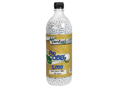 Air Venturi Pro CQBBs 6mm biodegradable airsoft BBs, 0.20g, 5000 rds, whiteair 