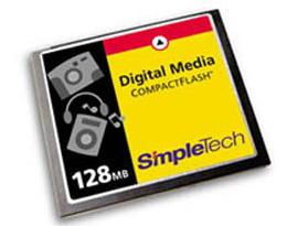 SIMPLETECH COMPACT FLASH 128MBsimpletech 