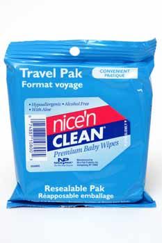 Nice n Clean Premium Baby Wipes Travel Pak Case Pack 36nice 