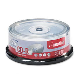 CD-R Discs, 700MB/80min, 52x, Spindle, Silver, 25/Pack