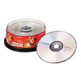 DVD-R Discs, 4.7GB, 16x, Spindle, Silver, 25/Pack