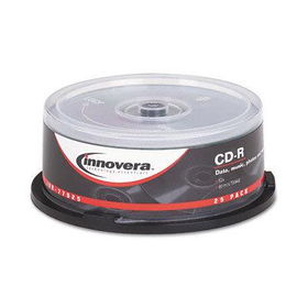 Innovera 77925 - CD-R Discs, 700MB/80min, 52x, Spindle, Silver, 25/Pack