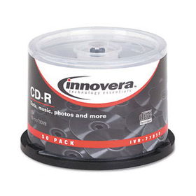 CD-R Discs, 700MB/80min, 52x, Spindle, Silver, 50/Packinnovera 