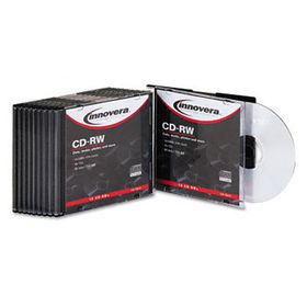 Innovera 78810 - CD-RW Discs, 700MB/80min, 12x, w/Slim Jewel Cases, Silver, 10/Packinnovera 