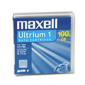 1/2"" Ultrium LTO-1 Cartridge, 1998ft, 100GB Native/200GB Compressed Capacitymaxell 