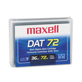 1/8"" DAT 72 Cartridge, 170m, 36GB Native/72GB Compressed Capacitymaxell 
