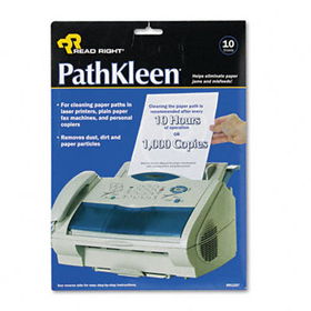 PathKleen Printer Roller Cleaner Sheets, 8 1/2 x 11, 10/Pack