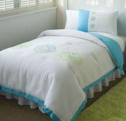 Lali Blue Twin Comforter with Shamlali 
