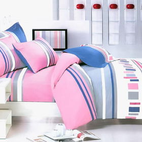 Blancho Bedding - [Pink Abstract] 100% Cotton 3PC Duvet Cover Set (Twin Size)(Comforter not included)blancho 