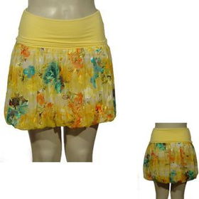 Ladies Fashion Fold Over Waist Mini Bubble Skirt Case Pack 6