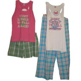 Women's Most Likely To Fall Asleep" Short Pajamas Case Pack 24women 