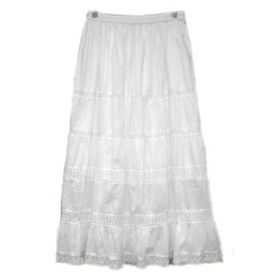 Plus Size Tiered Skirt (34") White Case Pack 24