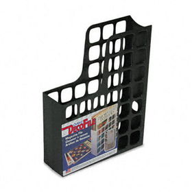DecoFile Plastic Magazine File, 3 x 9 1/2 x 12 1/2, Blackoxford 