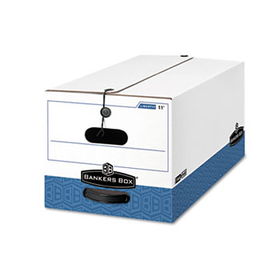 Liberty Max Strength Storage Box, Letter, 12 x 24 x 10, White/Blue, 12/Cartonbankers 
