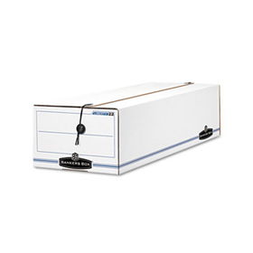Liberty Basic Storage Box, Record Form,8-3/4 x 23-3/4 x 7, White/Blue, 12/Cartonbankers 