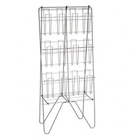Safco 4127CH - Freestanding Wire Floor Displays, 20-1/2w x 9d x 46h, Charcoal