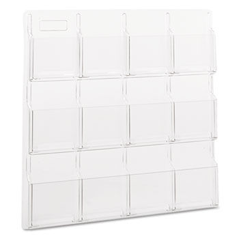 Reveal Clear Literature Displays, 12 Compartments, 30w x 2d x 30h, Clearsafco 