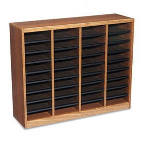 Wood/Fiberboard E-Z Stor Sorter, 36 Sections, 40 x 11 3/4 x 32 1/2, Medium Oaksafco 