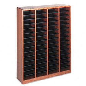 Wood/Fiberboard E-Z Stor Sorter, 60 Sections, 40 x 11 3/4 x 52 1/4, Medium Oak
