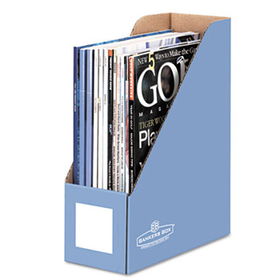 Decorative Magazine File, 4 x 9 x 11 1/2, Cornflower Blue