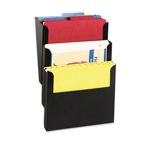 Steelmaster Wall File Kit, Letter, Three Pocket, Black
