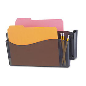 Unbreakable 4-in-1 Wall File, Two Pocket, Plastic, Smokeuniversal 