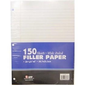 Wide Ruled Filler Paper Case Pack 48
