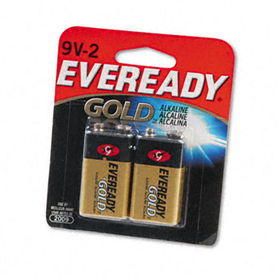 Gold Alkaline Batteries, 9V, 2 Batteries/Pack