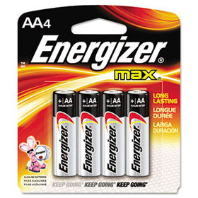 MAX Alkaline Batteries, AA, 4 Batteries/Packenergizer 