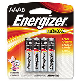 Energizer E92BP8 - MAX Alkaline Batteries, AAA, 8 Batteries/Pack