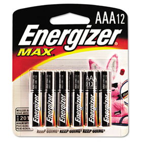 MAX Alkaline Batteries, AAA, 12 Batteries/Packenergizer 