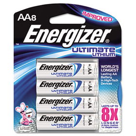 e Lithium Batteries, AA, 8 Batteries/Pack
