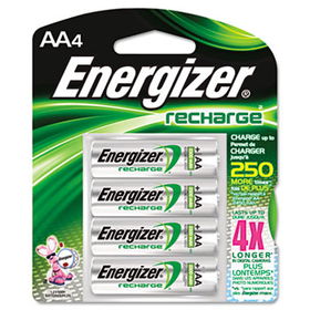 e NiMH Rechargeable Batteries, AA, 4 Batteries/Packenergizer 