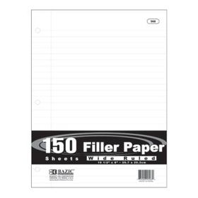 BAZIC Wide Ruled 150 Ct. Filler Paper Case Pack 24bazic 
