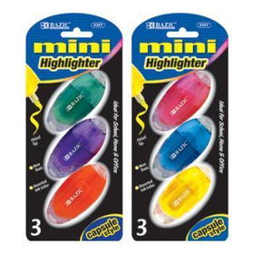 BAZIC Mini-Capsule Style Fluorescent Highliters Case Pack 144