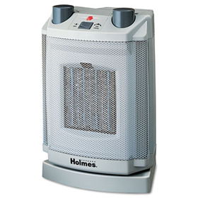 Holmes HCH4077UM - Oscillating Ceramic Heater, 8 x 6-3/4 x 11, Light Cold Gray