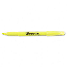 Accent Pocket Style Highlighter, Chisel Tip, Fluorescent Yellow, 1 Dozensharpie 