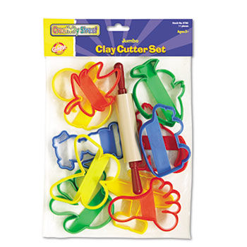 Clay Cutter Set, Rolling Pin and 10 Cutters
