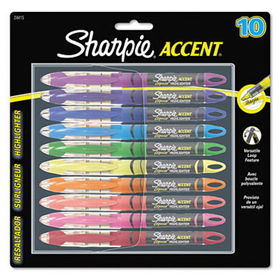 Accent Liquid Pen Style Highlighter, Chisel Tip, Assorted, 10/Set