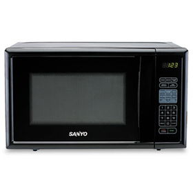 Sanyo EMS2588B - Compact, 0.7 Cubic Foot Capacity Countertop Microwave Oven, 800 Watts, Black