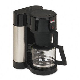 BUNN NHBXB - 10-Cup Professional Home Coffee Brewer, Stainless Steel, Blackbunn 