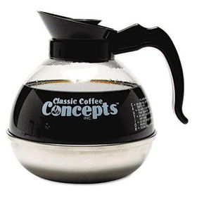 Classic Coffee Concepts UD1012 - 12-Cup Unbreakable Coffee Decanter, Stainless Base, Polycarbonate Top, Blackclassic 