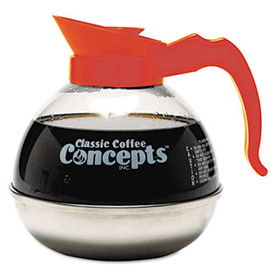 Classic Coffee Concepts UD1013 - 12-Cup Unbreakable Coffee Decanter, Stainless Base, Polycarbonate Top, Orangeclassic 