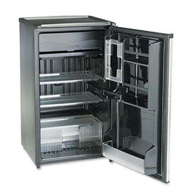 Sanyo SR3770S - Counter Height Office Refrigerator w/Crisper, 3.7 Cu. Ft., Black/Stainless Steelsanyo 