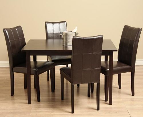 Eveleen Brown 5-piece Dining Table and Chair Seteveleen 