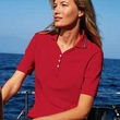 Outer Banks nautical stripe pique sport shirt women
