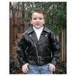Diamond Plate&trade; Child&apos;s Rock Design Genuine Leather Motorcycle Jacket