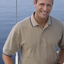 Outer Banks argyle textured pique sport shirt menouter 