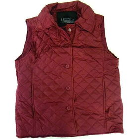 Maxam&reg; Mountain Women&apos;s Dark Red Quilted Polyester Vest (Large)