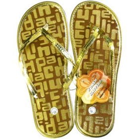 Ladies flip flops with leather straps Case Pack 72